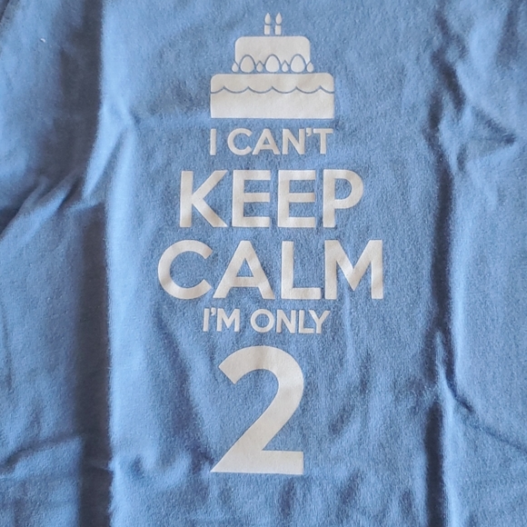 "I Can't Keep Calm I'm Only 2" t-shirt size 3 - Picture 2 of 2